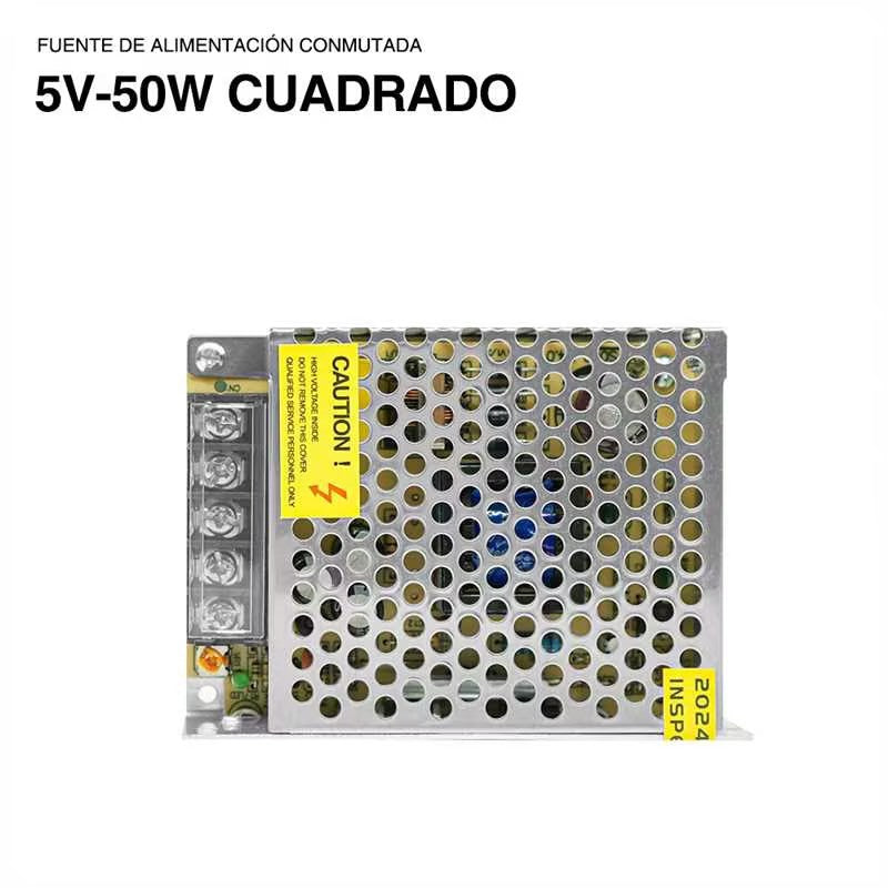 GENGXIN® Fuente de alimentación conmutada--5V 50W CUADRADO