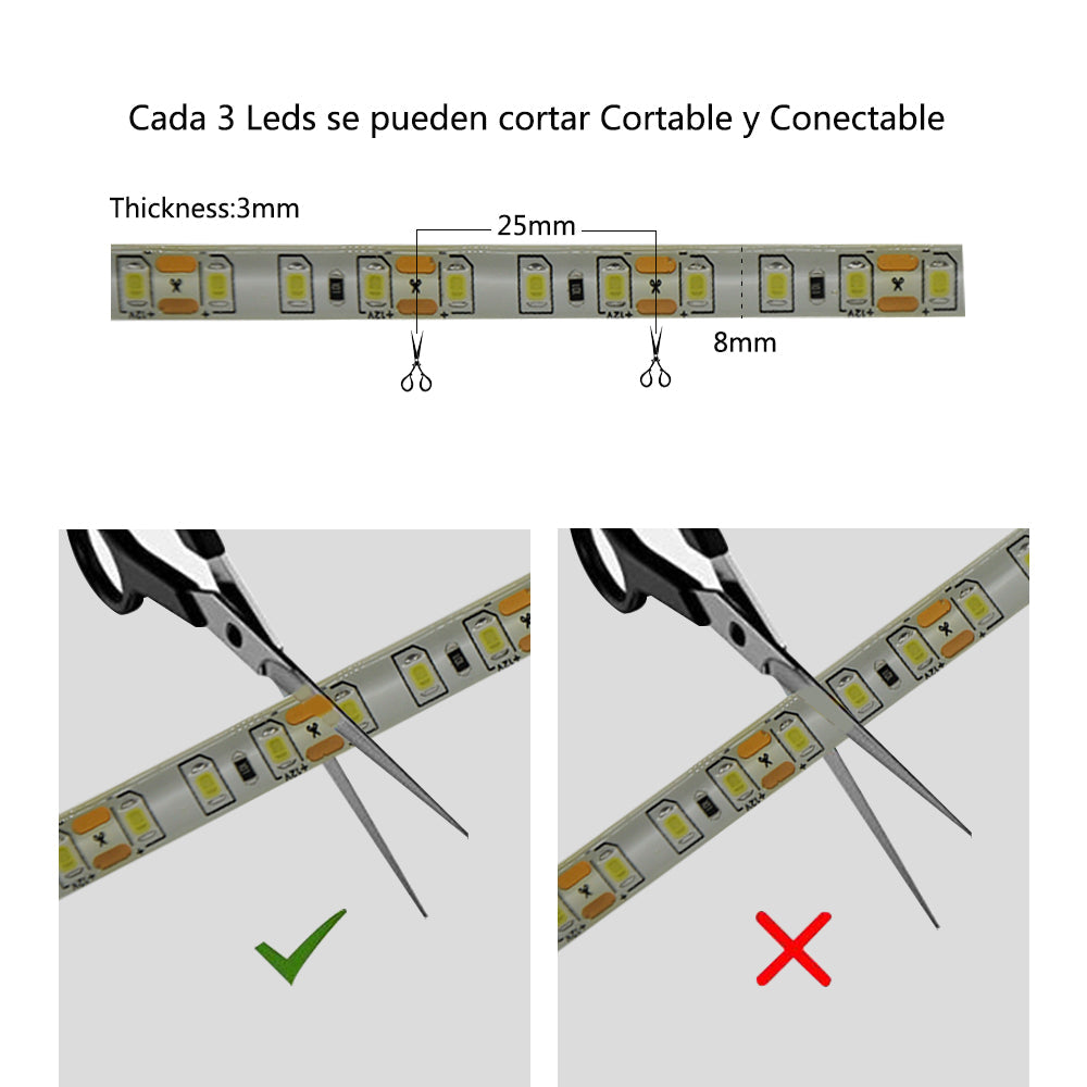 GENGXIN® Tira de LED Flex 12V 2835/120P 5Mts