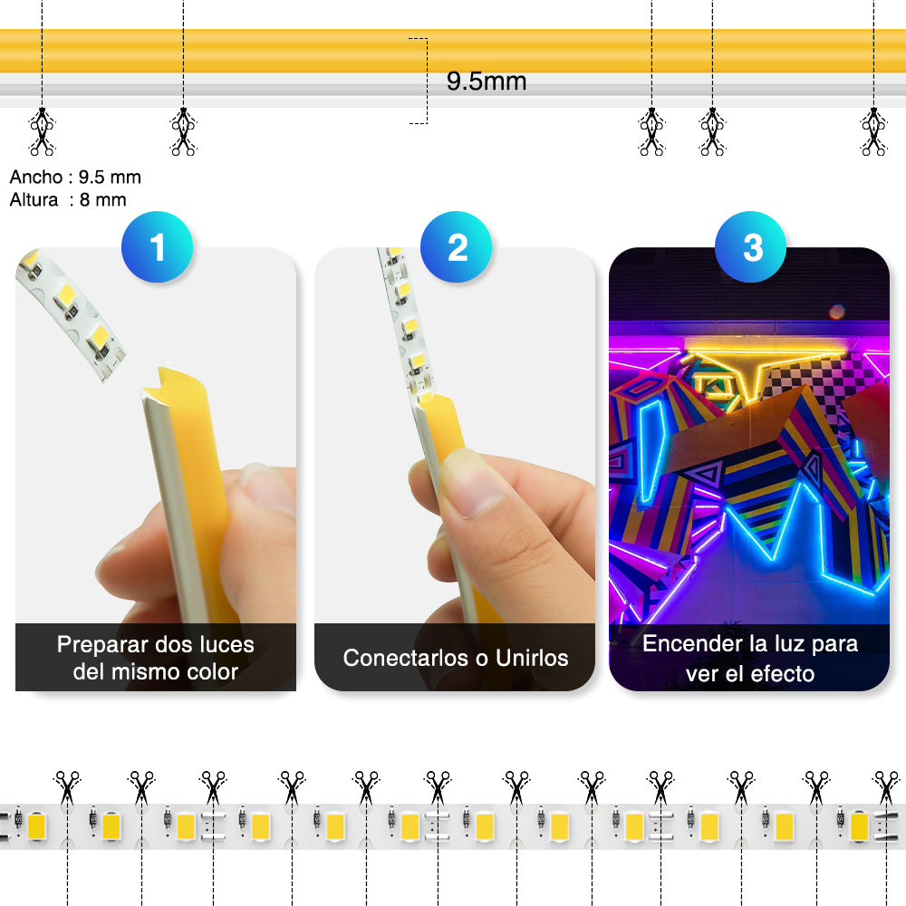 GENGXIN® Tira de LED Flex 2da Generacion Neon 5V 2835/120P 20M-6MM