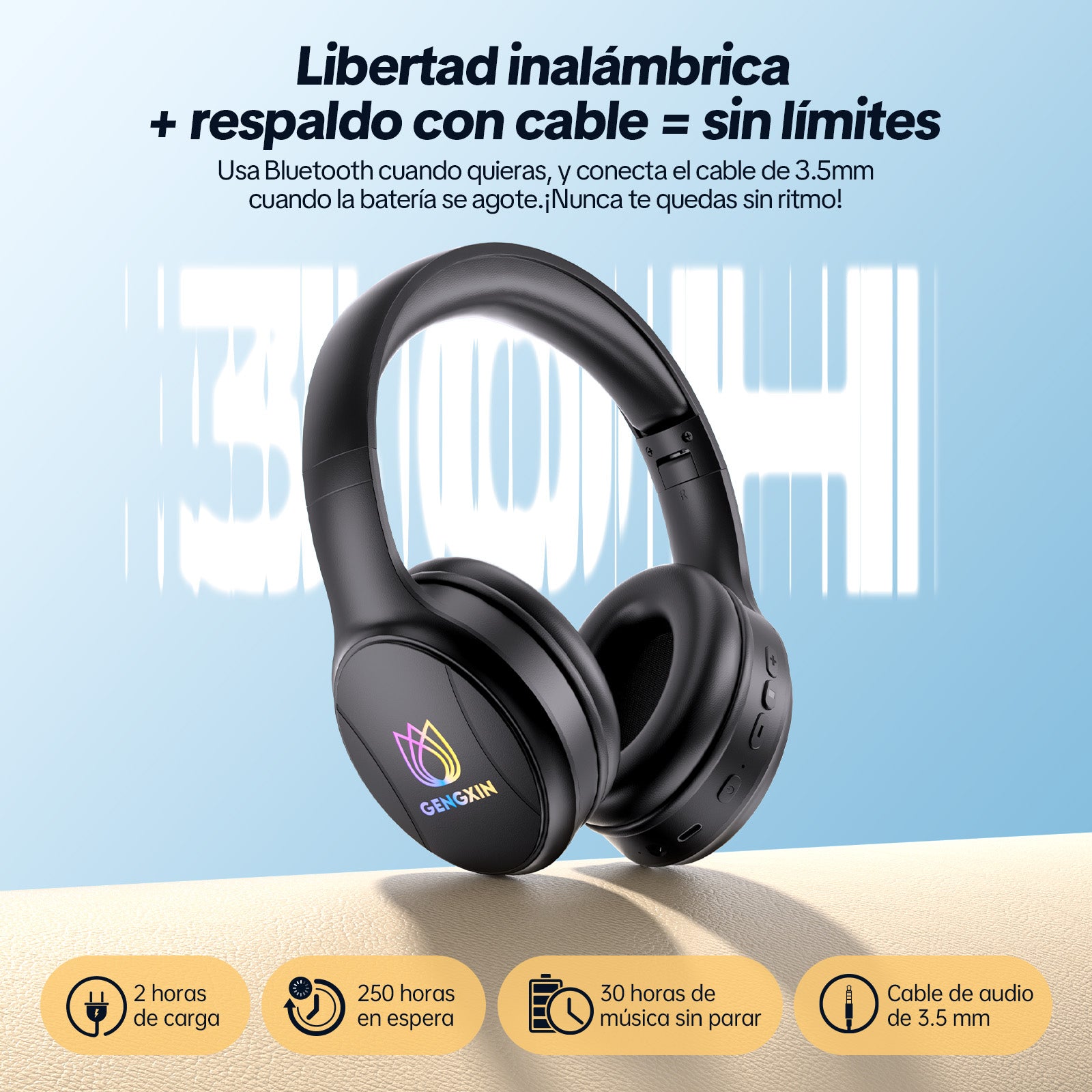 GENGXIN® Audifonos Inalambricos GX-H03 - (Sólo para exhibición)