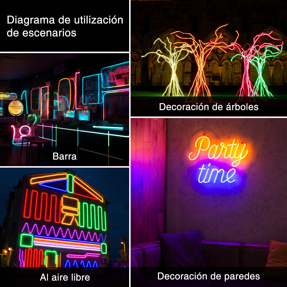 GENGXIN® Tira de LED Flex 2da Generacion Neon RGB 12V 3838/96P 10M-8MM