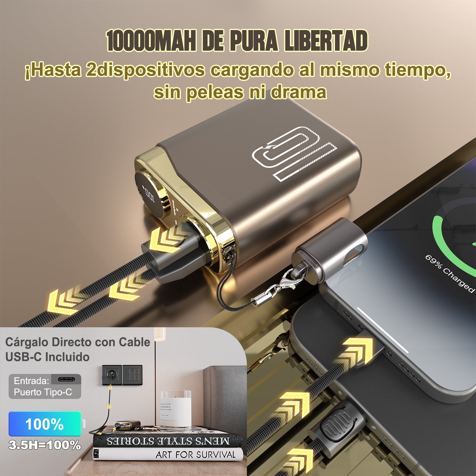GENGXIN® Powerbank-GX-PD10D - (Sólo para exhibición)