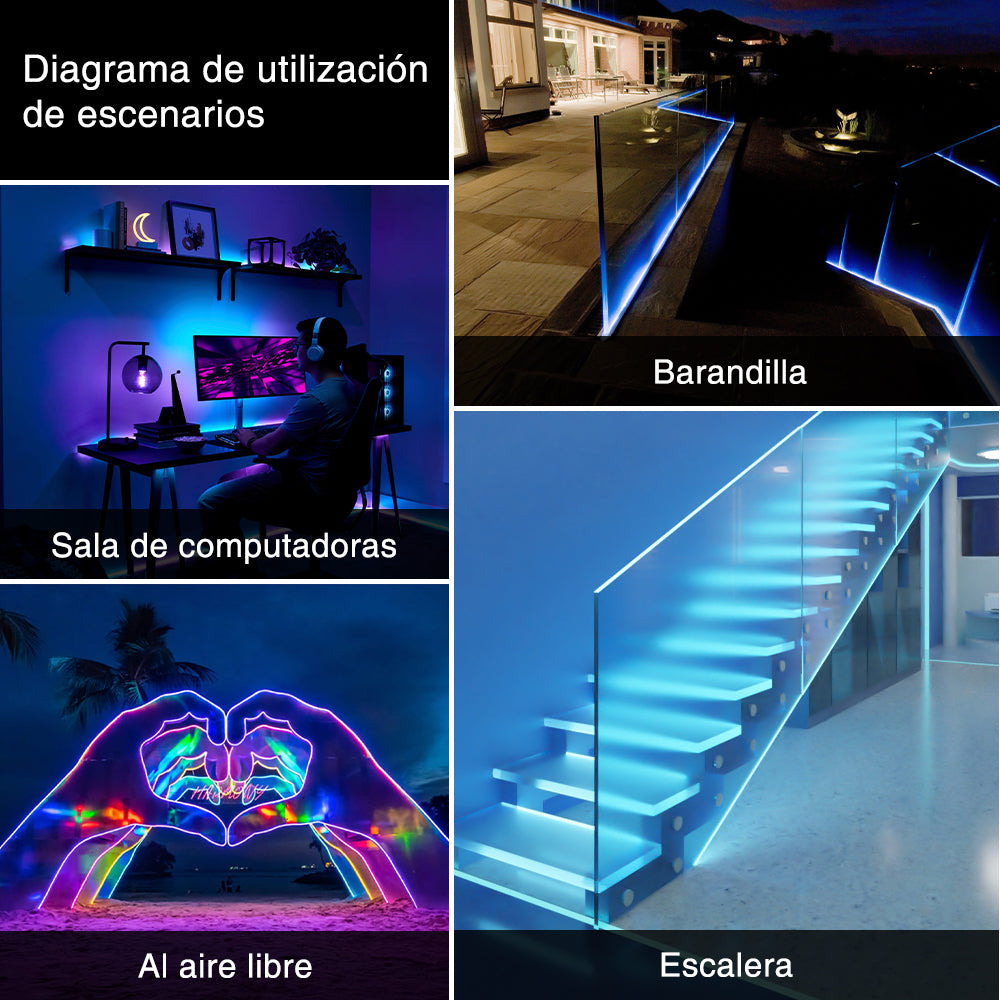 GENGXIN® Tira de LED Flex 2da Generacion Neon 5V 2835/120P 20M-6MM