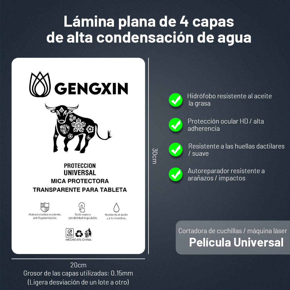 GENGXIN® Mica Hidrogel-50 piezas - (Sólo para exhibición)