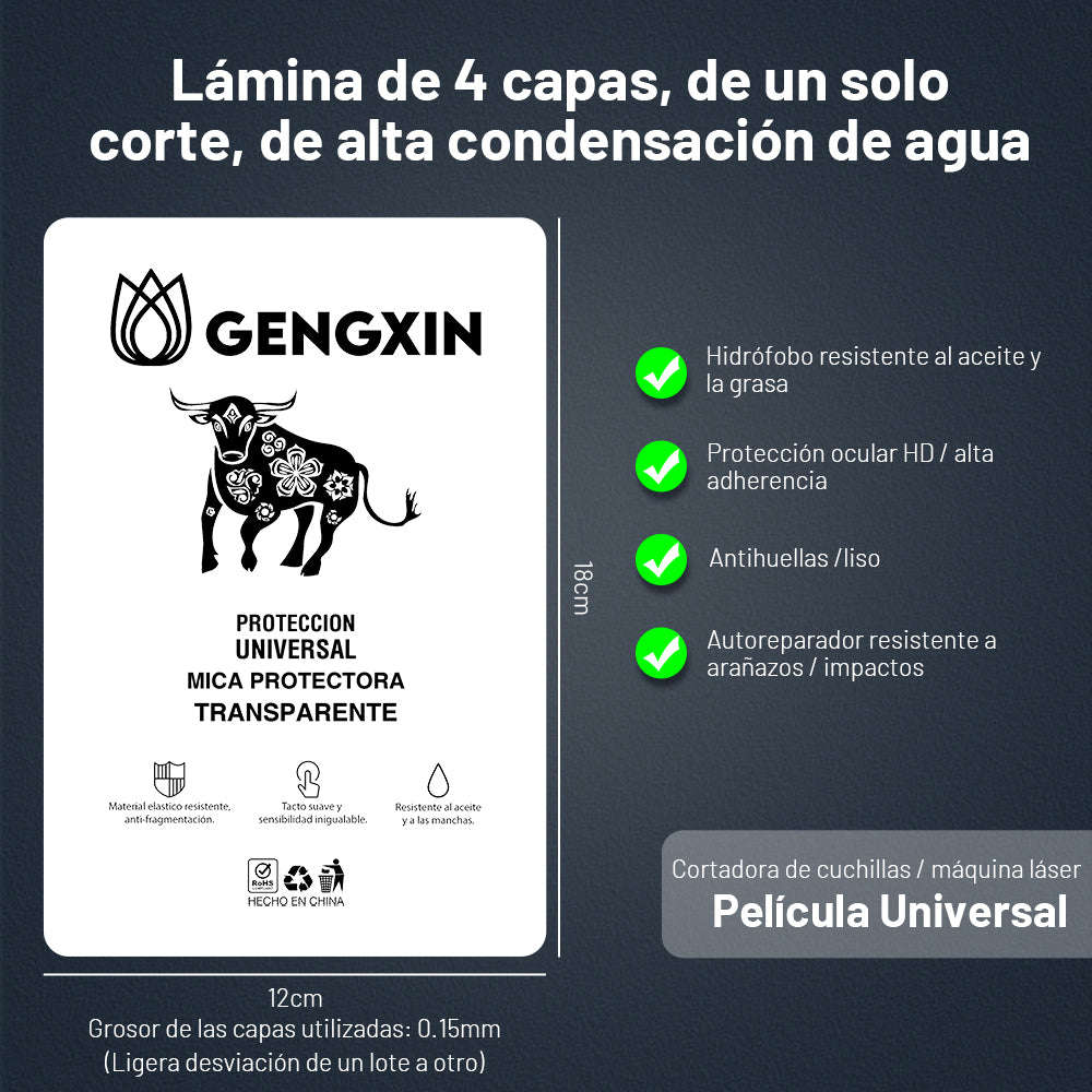 GENGXIN® Mica Hidrogel-50 piezas - (Sólo para exhibición)
