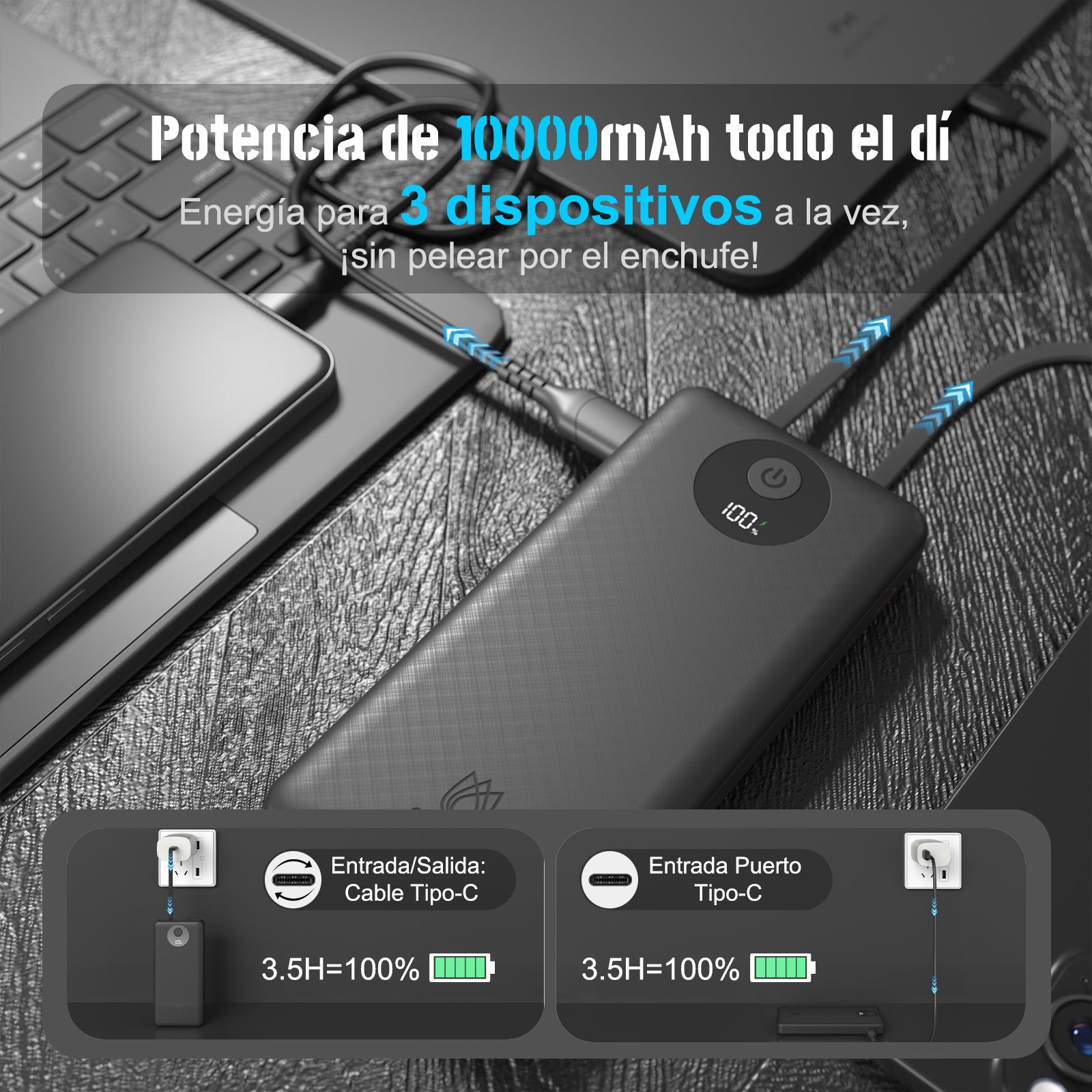 GENGXIN® Powerbank-GX-PD10K - (Sólo para exhibición)