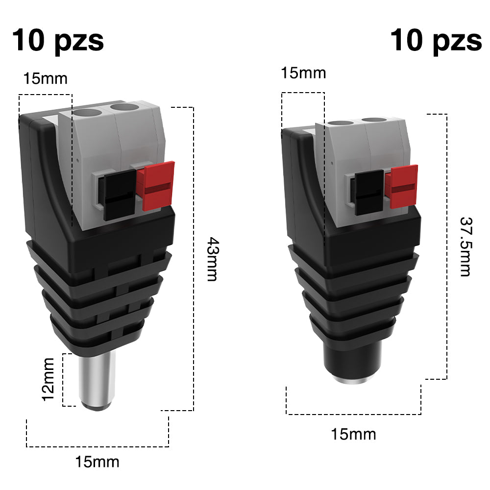 GENGXIN® Conector de alimentación de CC-10 piezas