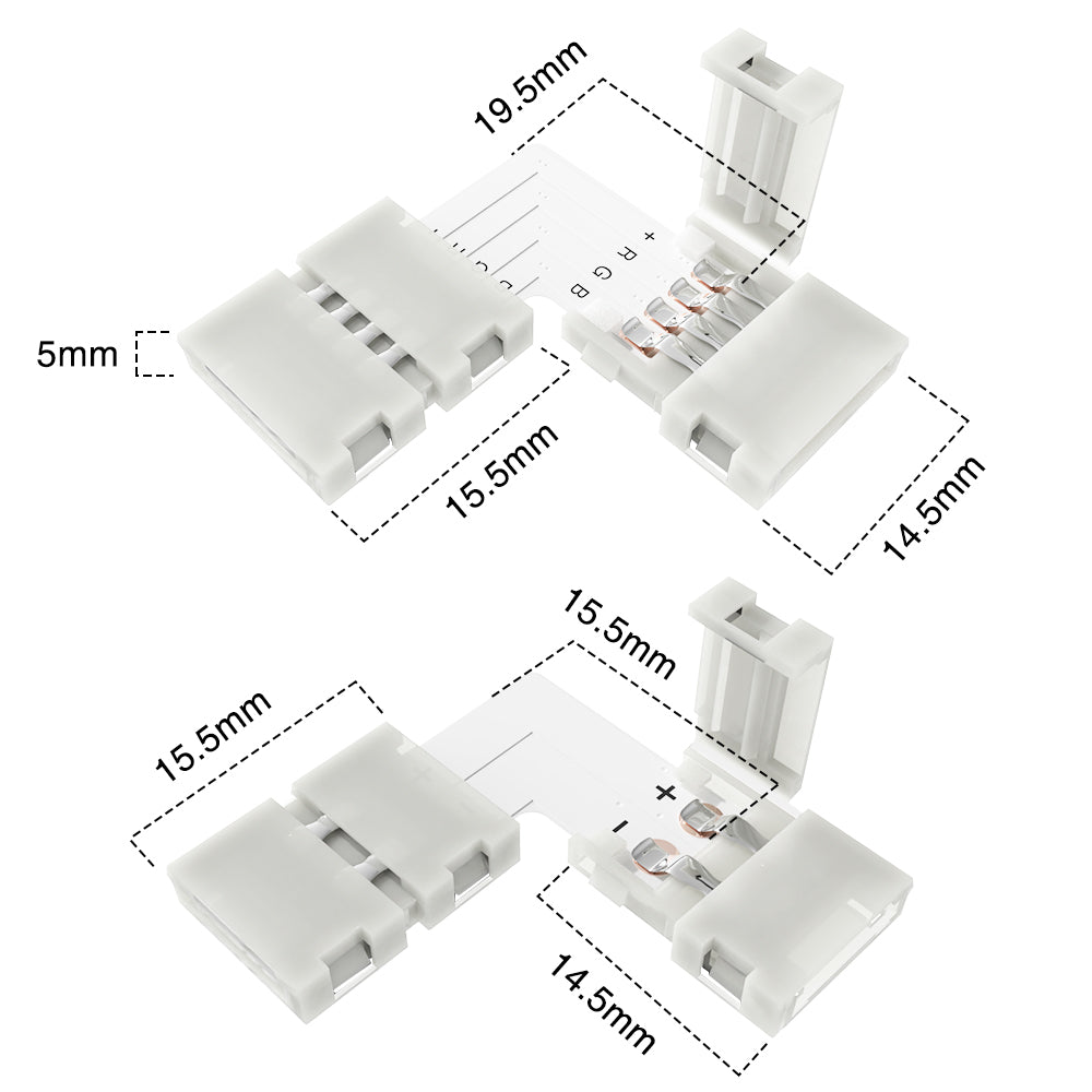 GENGXIN® Conector de montaje tipo L -10 piezas