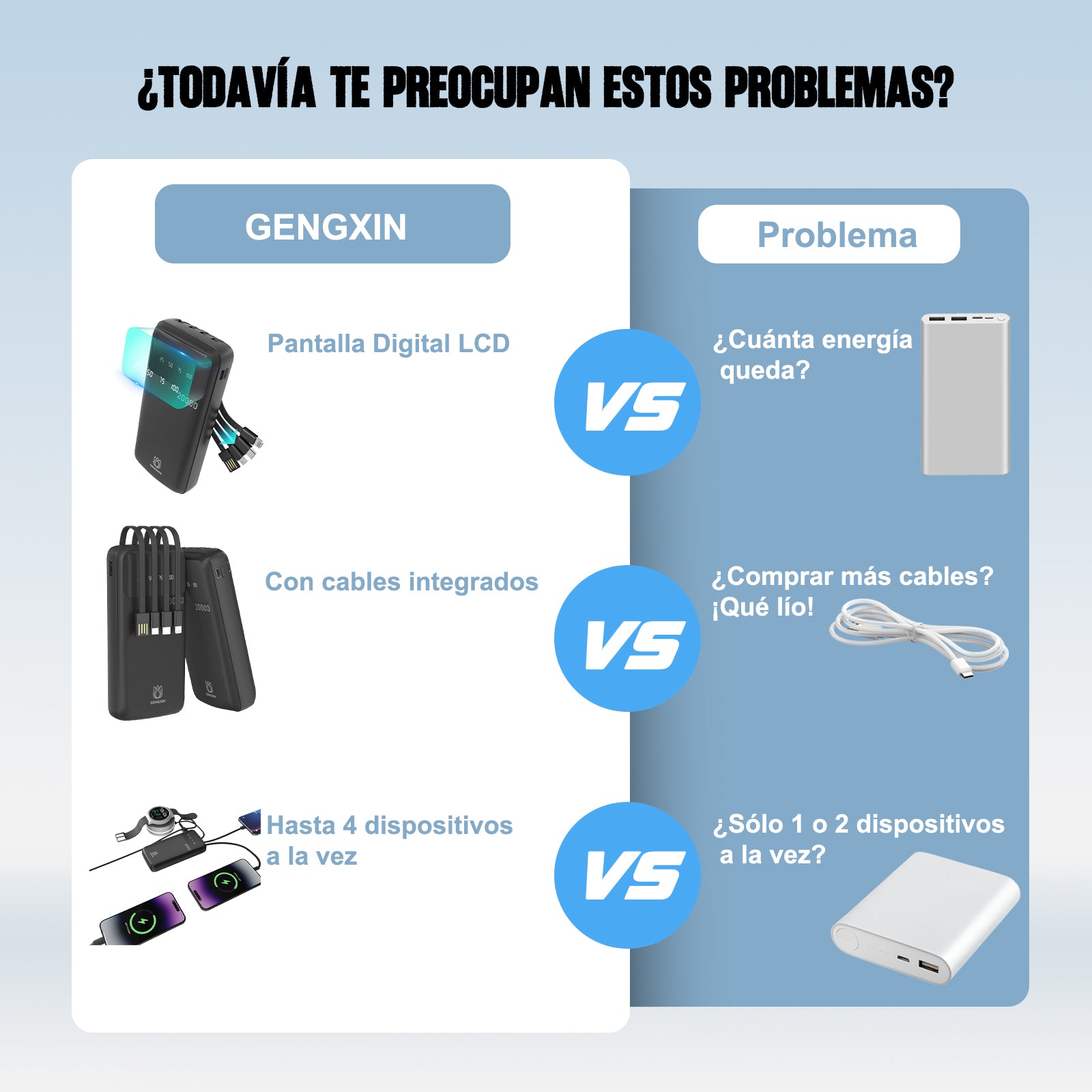 GENGXIN® Powerbank-GX-PB20B - (Sólo para exhibición)