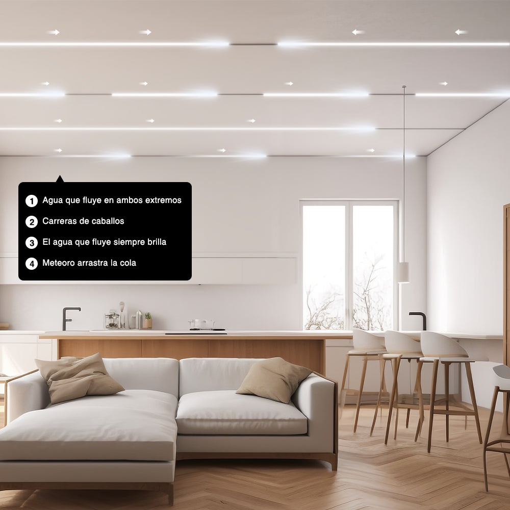 GENGXIN® Tira De Led Flex 24V 2835/126P 10Mts (Luz de flujo de agua)