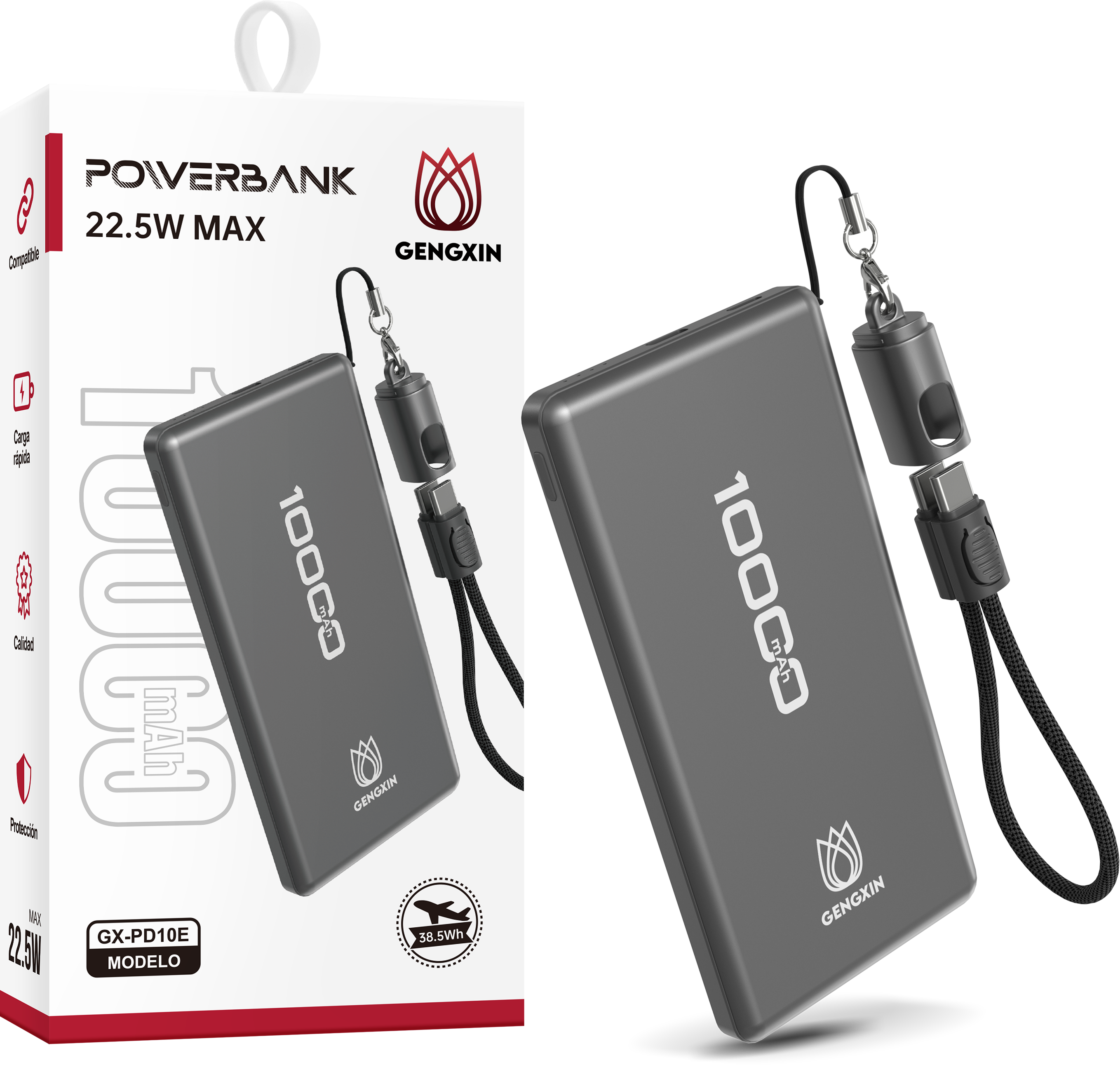 GENGXIN® Powerbank-GX-PD10E - (Sólo para exhibición)