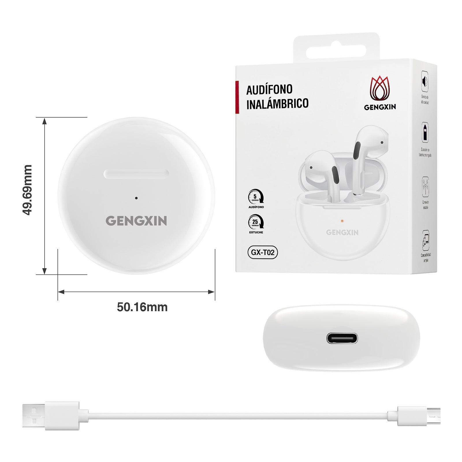 GENGXIN® Audifonos Inalambricos GX-T02