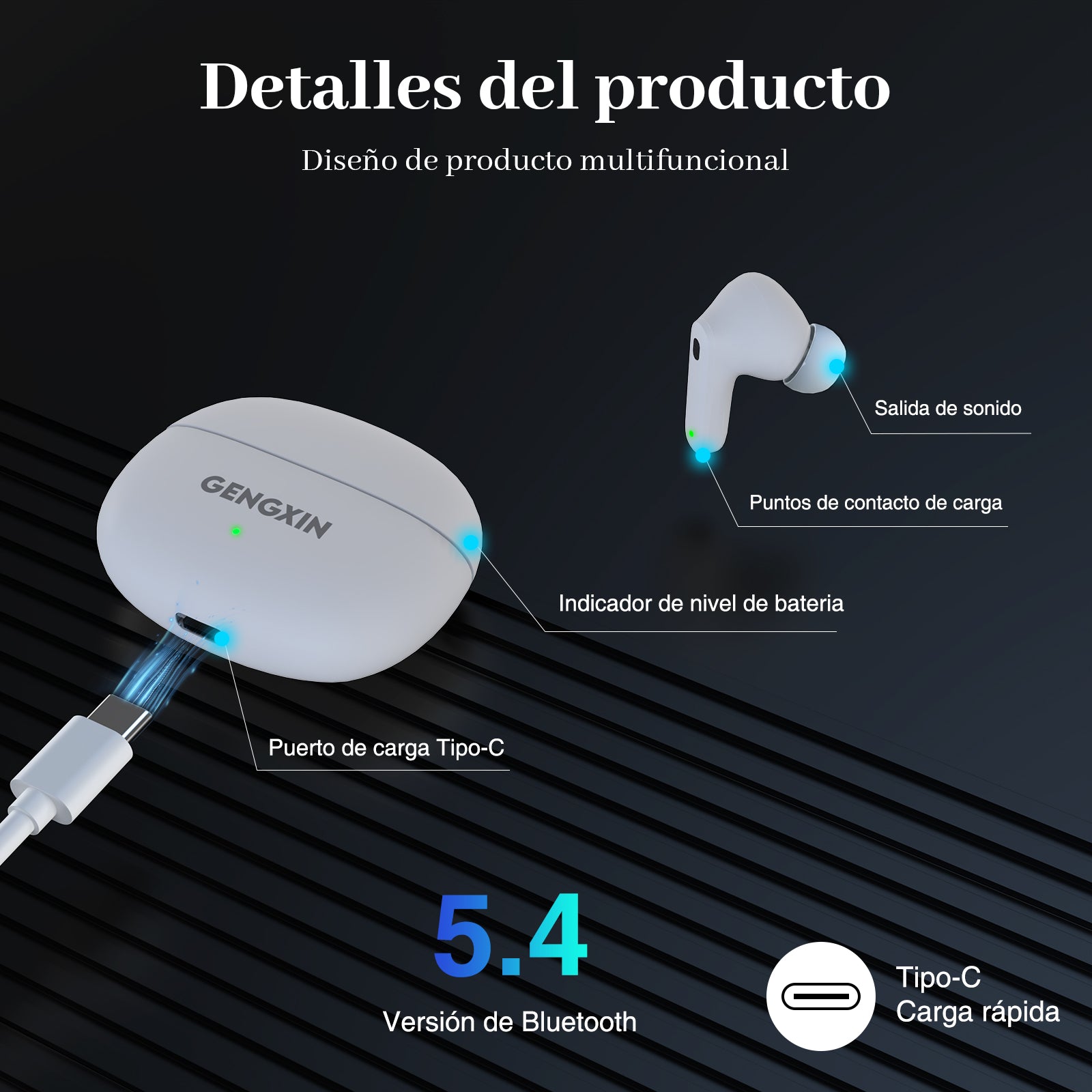 GENGXIN® Audifonos Inalambricos GX-T05