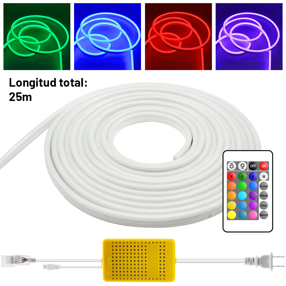 GENGXIN® Tira de LED Flex Neon RGB 110V 3838/72P 25Mts