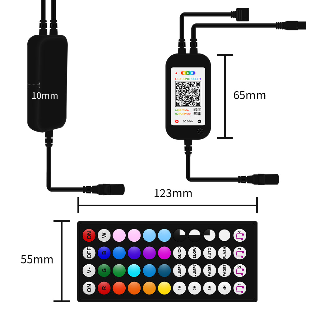 GENGXIN® Controlador APP Bluetooth Tira de LED RGB