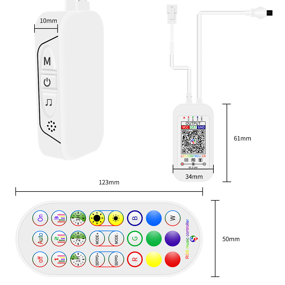 GENGXIN® Controlador APP Bluetooth Tira de LED Rayo