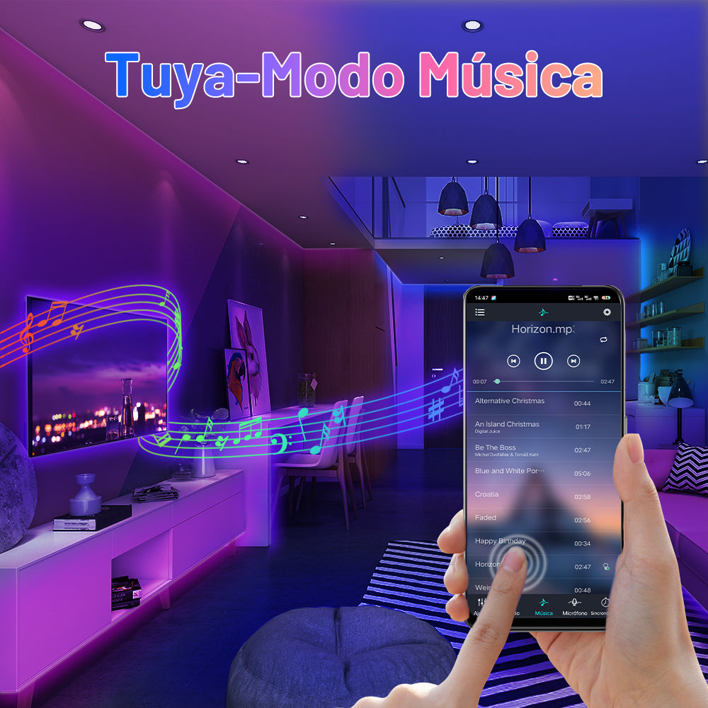 GENGXIN® Controlador APP Bluetooth Tira de LED Neon RGB 110V