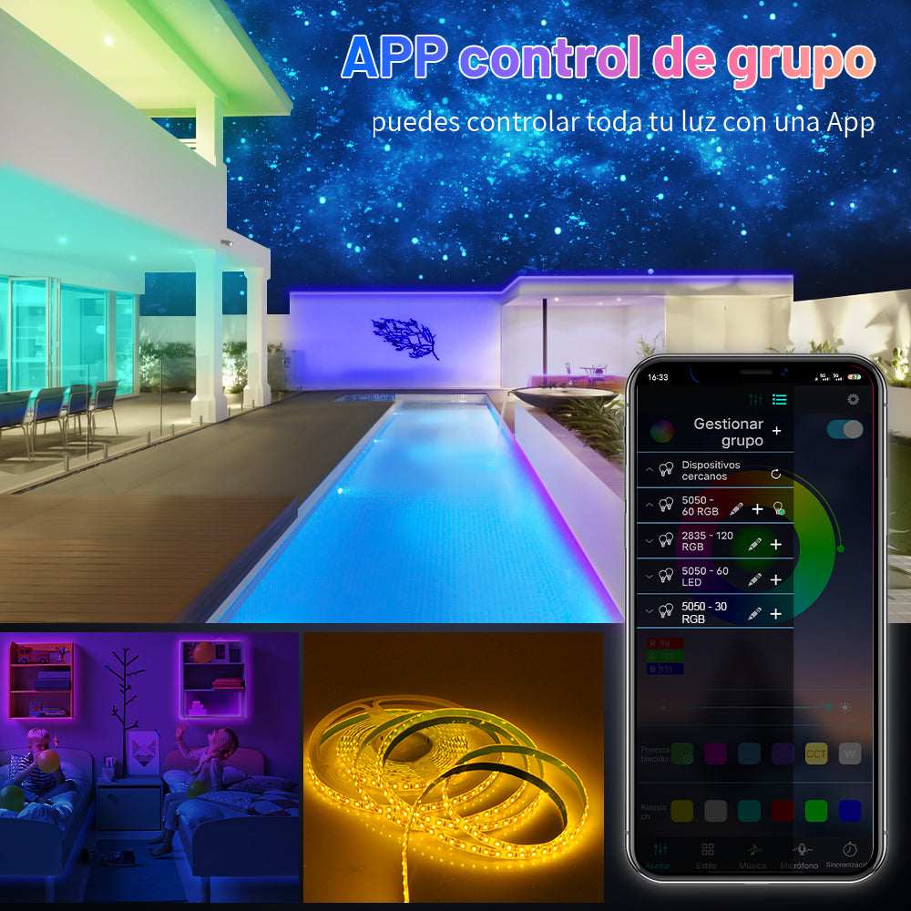 GENGXIN® Controlador APP Tira De Led RGB