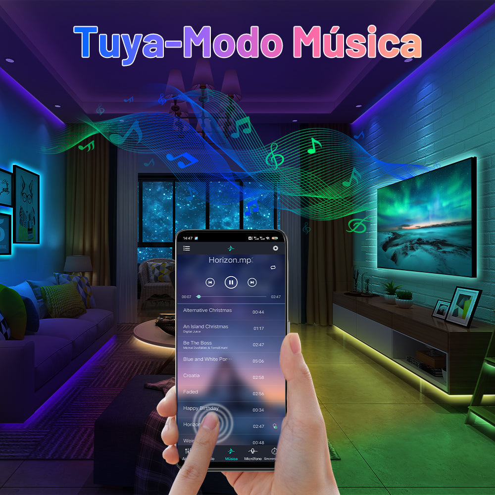 GENGXIN® Controlador APP Bluetooth Tira de LED Manguera RGB 110V