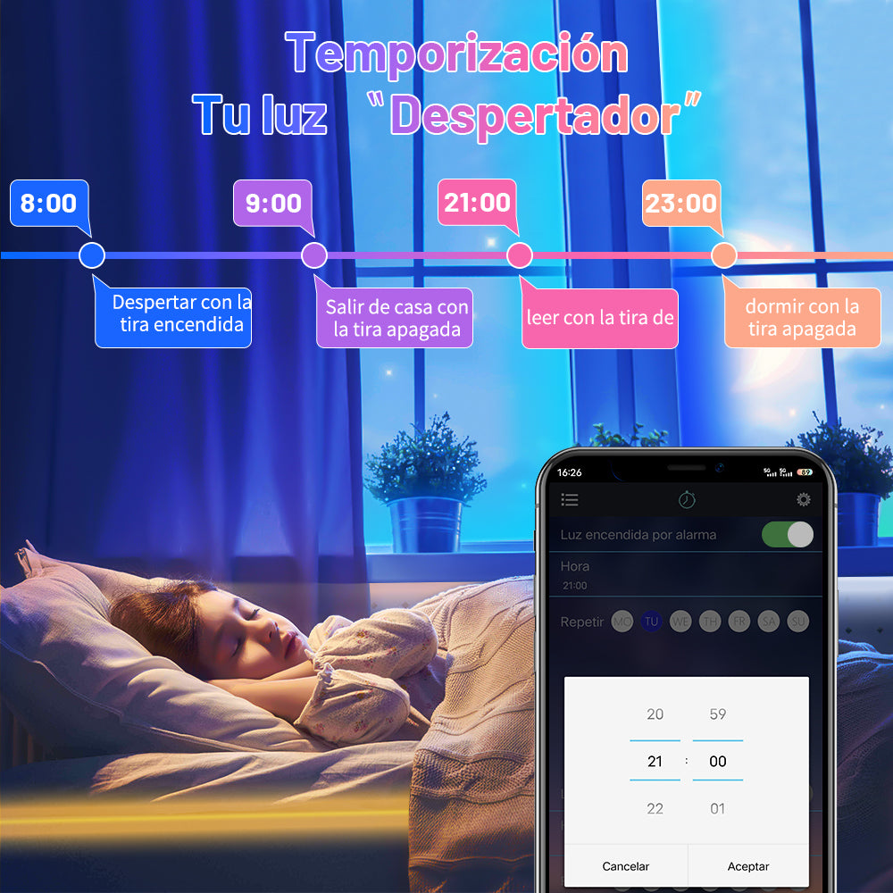 GENGXIN® Controlador APP Bluetooth Tira de LED Rayo