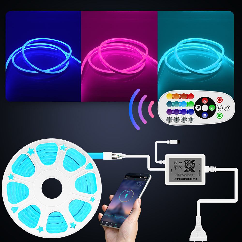 GENGXIN® Controlador APP Bluetooth Tira de LED Neon RGB 110V