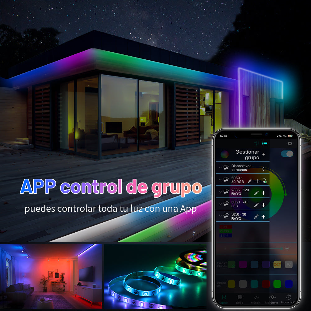 GENGXIN® Controlador APP Bluetooth Tira de LED Rayo