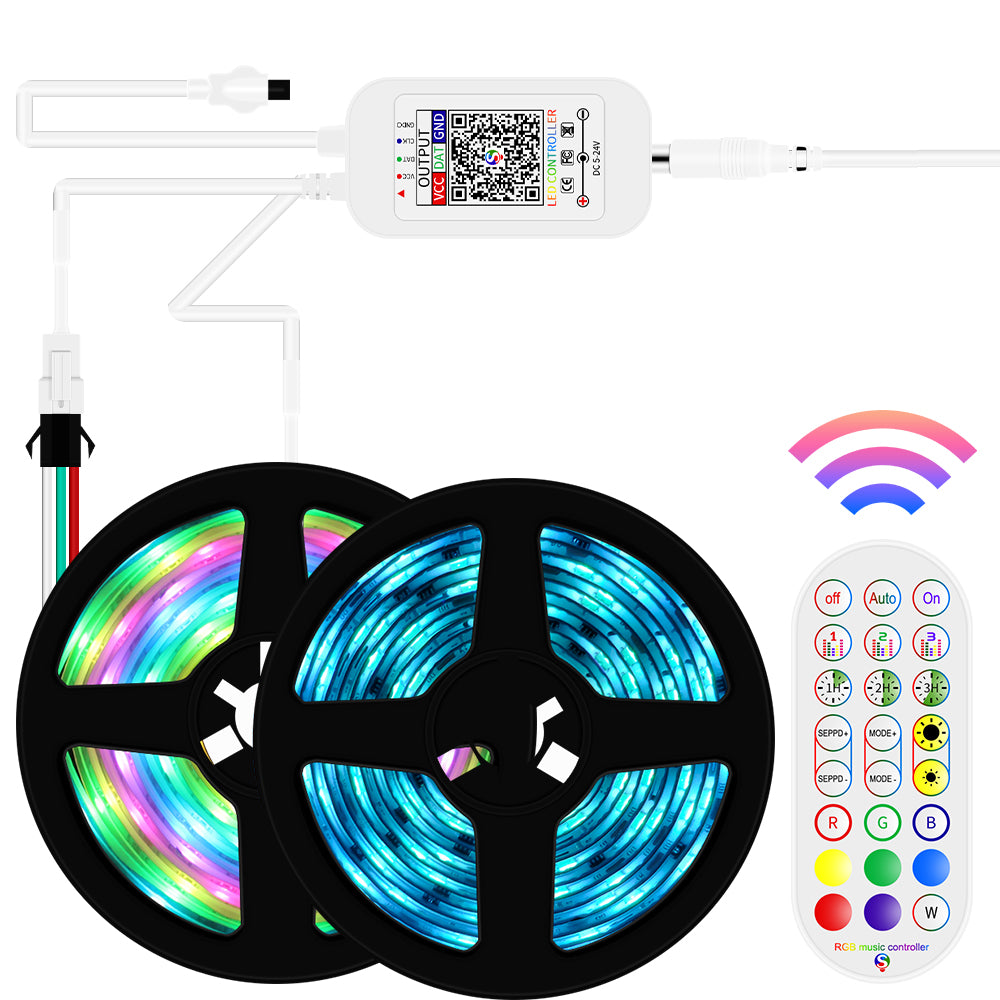 GENGXIN® Controlador APP Bluetooth Tira de LED Rayo 2 Salidas