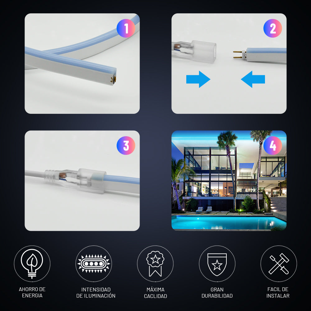 GENGXIN® Tira de LED Flex Neón 110V 2835/120P 25Mts