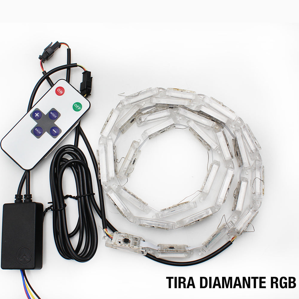 GENGXIN® Tira De Led Diamante RGB 12V 60CM*2 - (Sólo para exhibición)