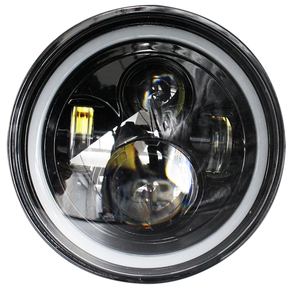 GENGXIN®  Faro Redondo 7 Pulgadas Kit 2 - HLD 02/02 Bluetooth RGB 7 Colores - (Sólo para exhibición)