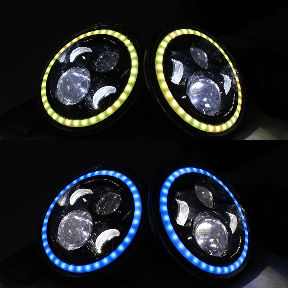 GENGXIN® Faro Redondo 7 Pulgadas Kit 2 - HLD 02/02 Bluetooth RGB 7 Colores - (Sólo para exhibición)
