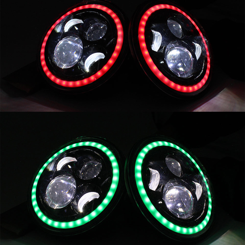 GENGXIN® Faro Redondo 7 Pulgadas Kit 2 - HLD 02/02 Bluetooth RGB 7 Colores - (Sólo para exhibición)