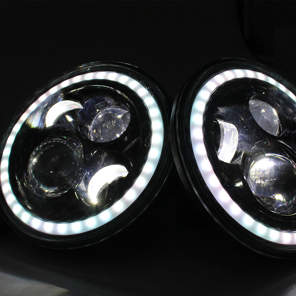 GENGXIN® Faro Redondo 7 Pulgadas Kit 2 - HLD 02/02 Bluetooth RGB 7 Colores - (Sólo para exhibición)