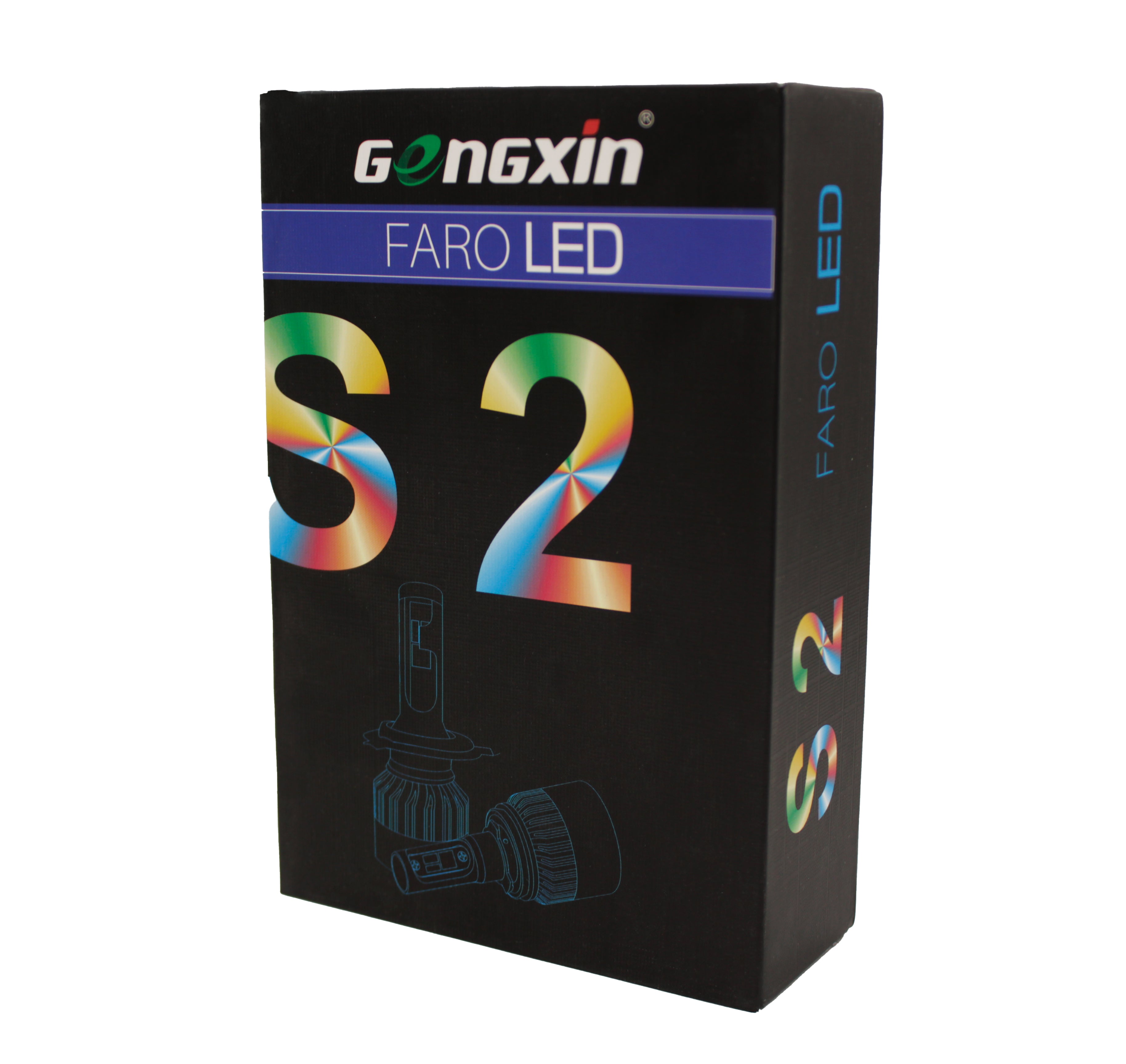 GENGXIN® Focos 3 Colores Kit2 Ámbar, Azul Y Blanco - Faro Led 3colores - (Sólo para exhibición)