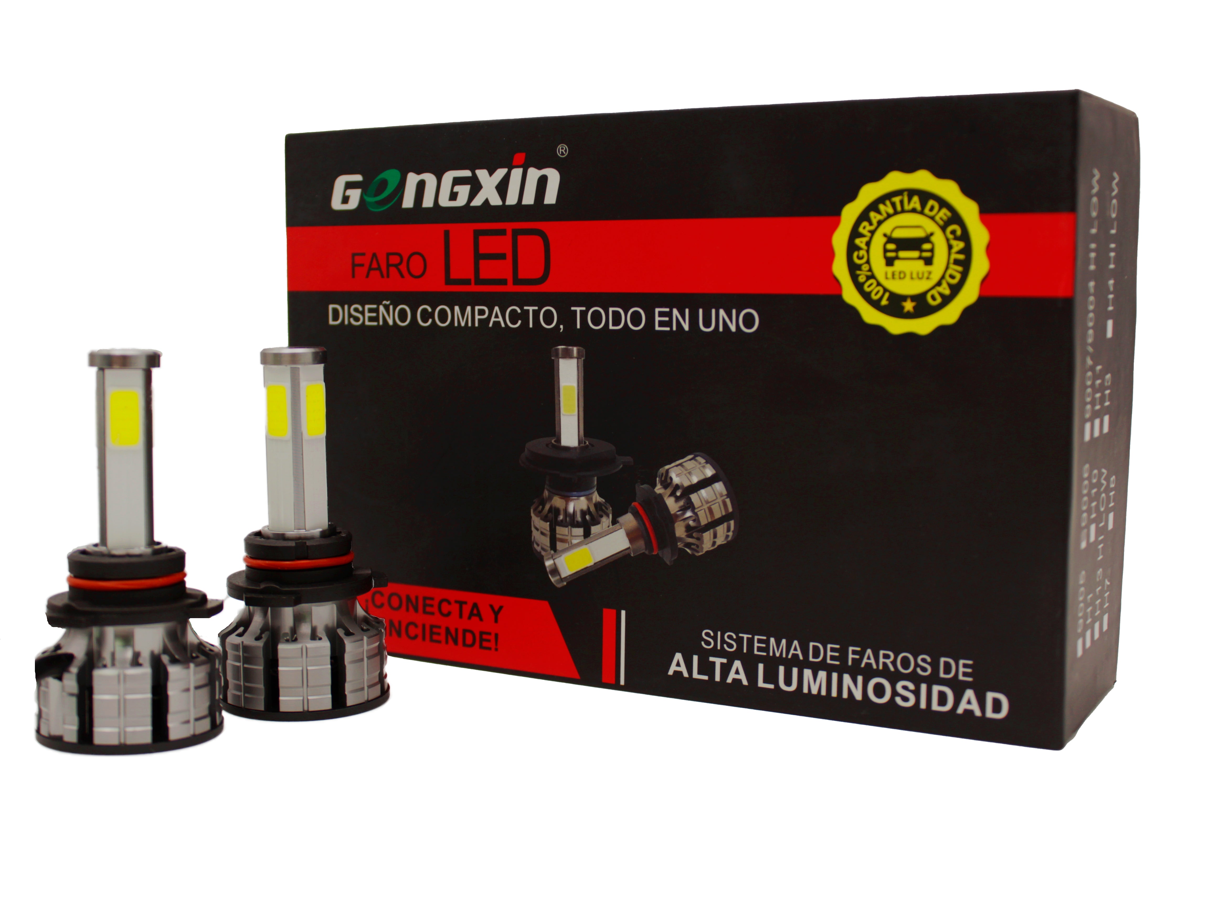 GENGXIN® Focos Kit 2 Led 4 Caras - FARO LED K9 - (Sólo para exhibición)
