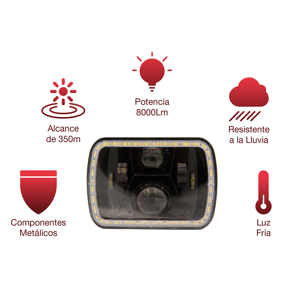 GENGXIN® Faro Rectangular Ángel - GZD 114 02 - (Sólo para exhibición)