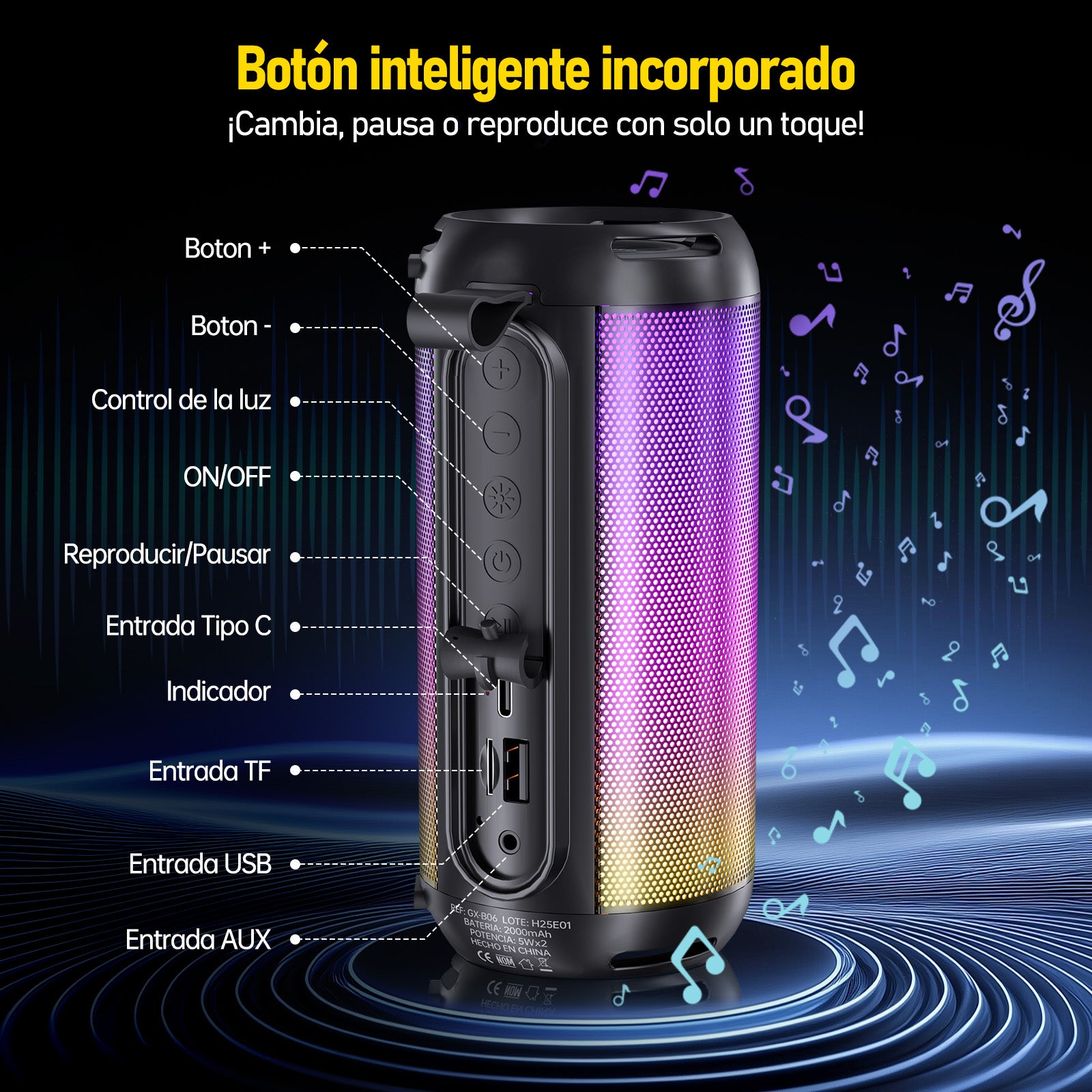 GENGXIN® Bocina Inalambrica  GX-B06 - (Sólo para exhibición)