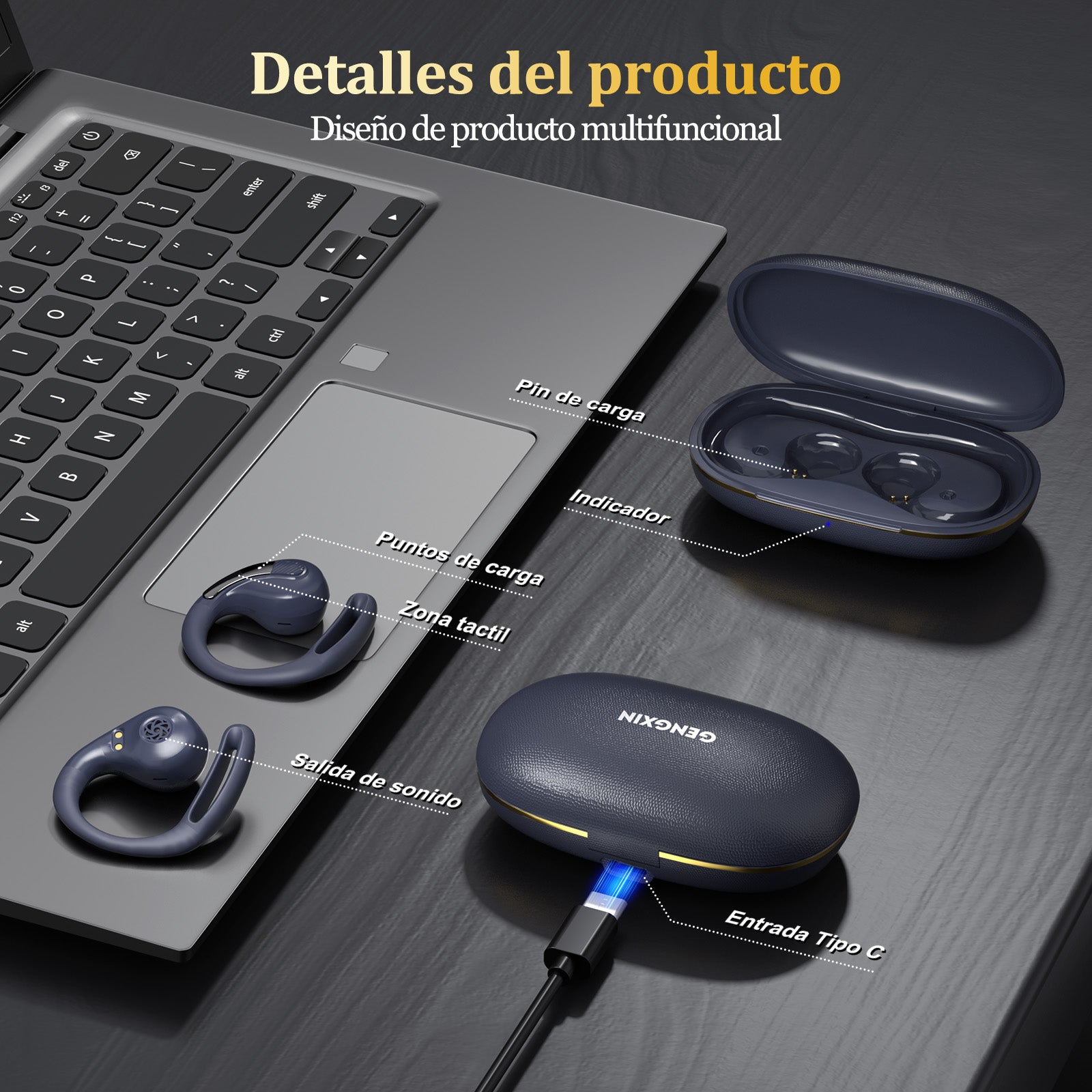 GENGXIN® Auriculares de gancho GX-K03 - (Sólo para exhibición)