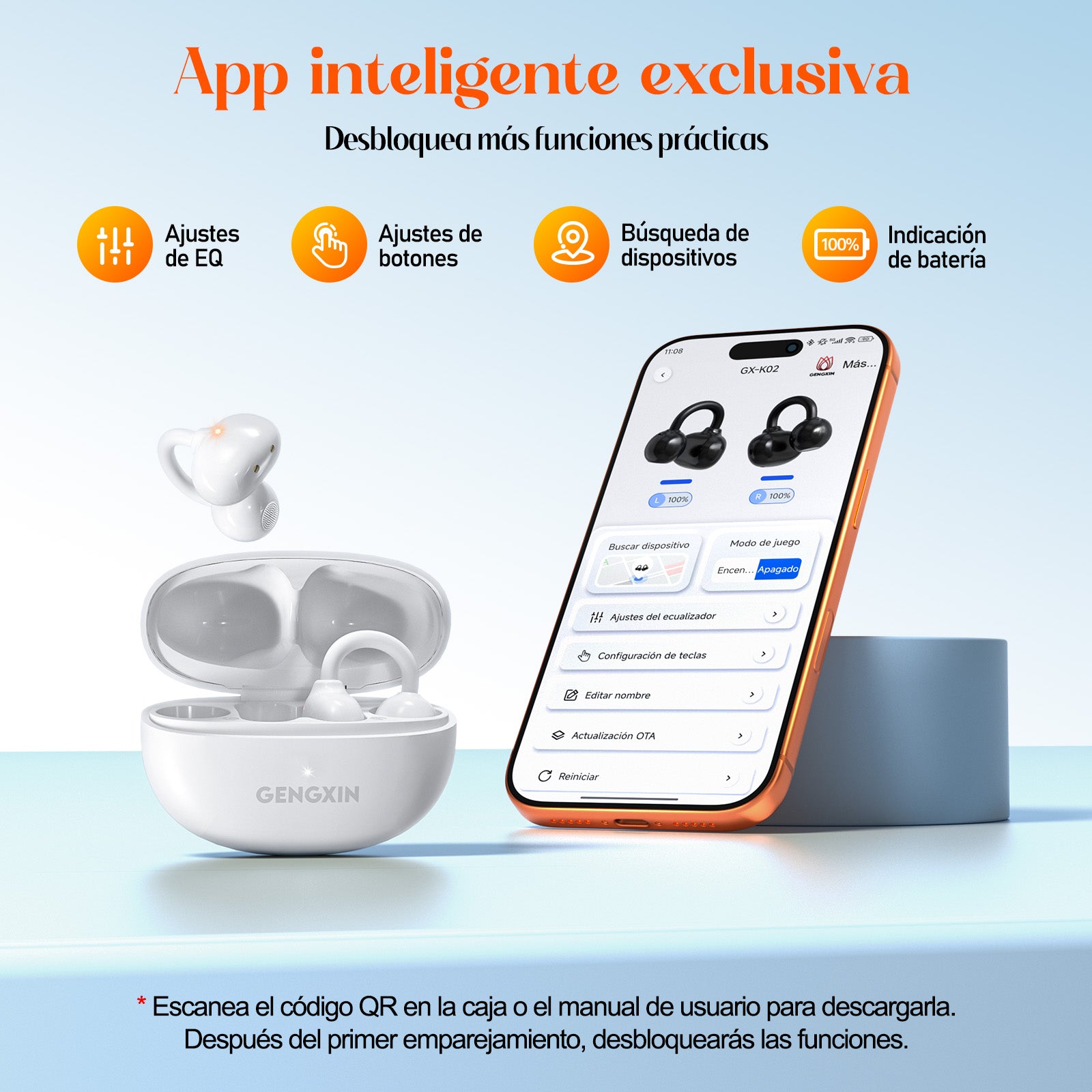 GENGXIN® Auriculares de gancho GX-K02 - (Sólo para exhibición)