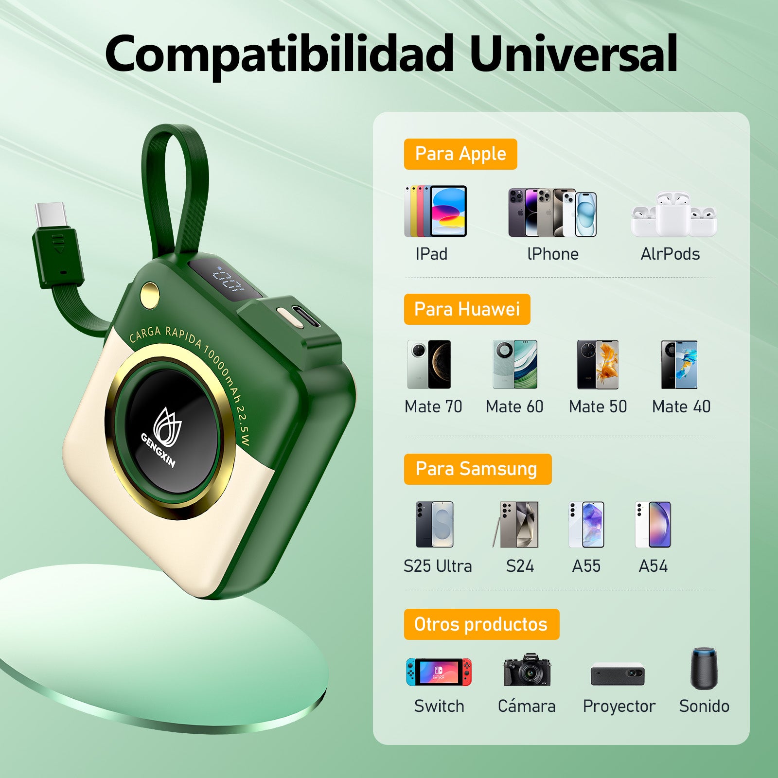 GENGXIN® Powerbank-GX-PD10G - (Sólo para exhibición)