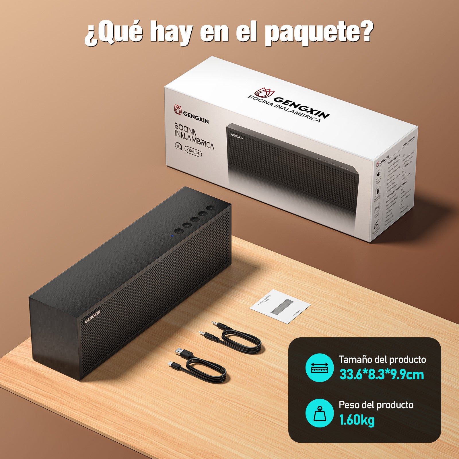 GENGXIN® Bocina Inalambrica  GX-B08 - (Sólo para exhibición)