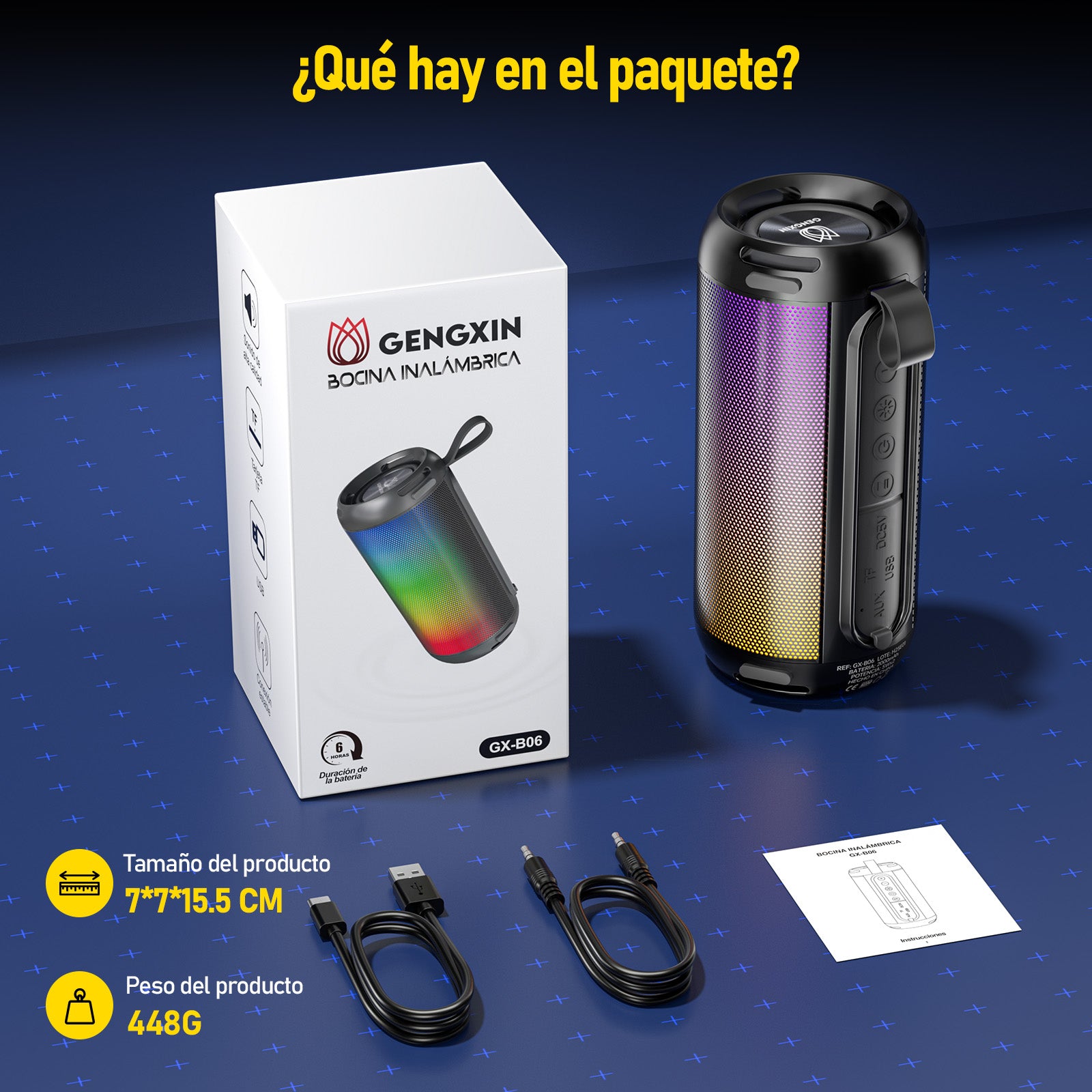 GENGXIN® Bocina Inalambrica  GX-B06 - (Sólo para exhibición)