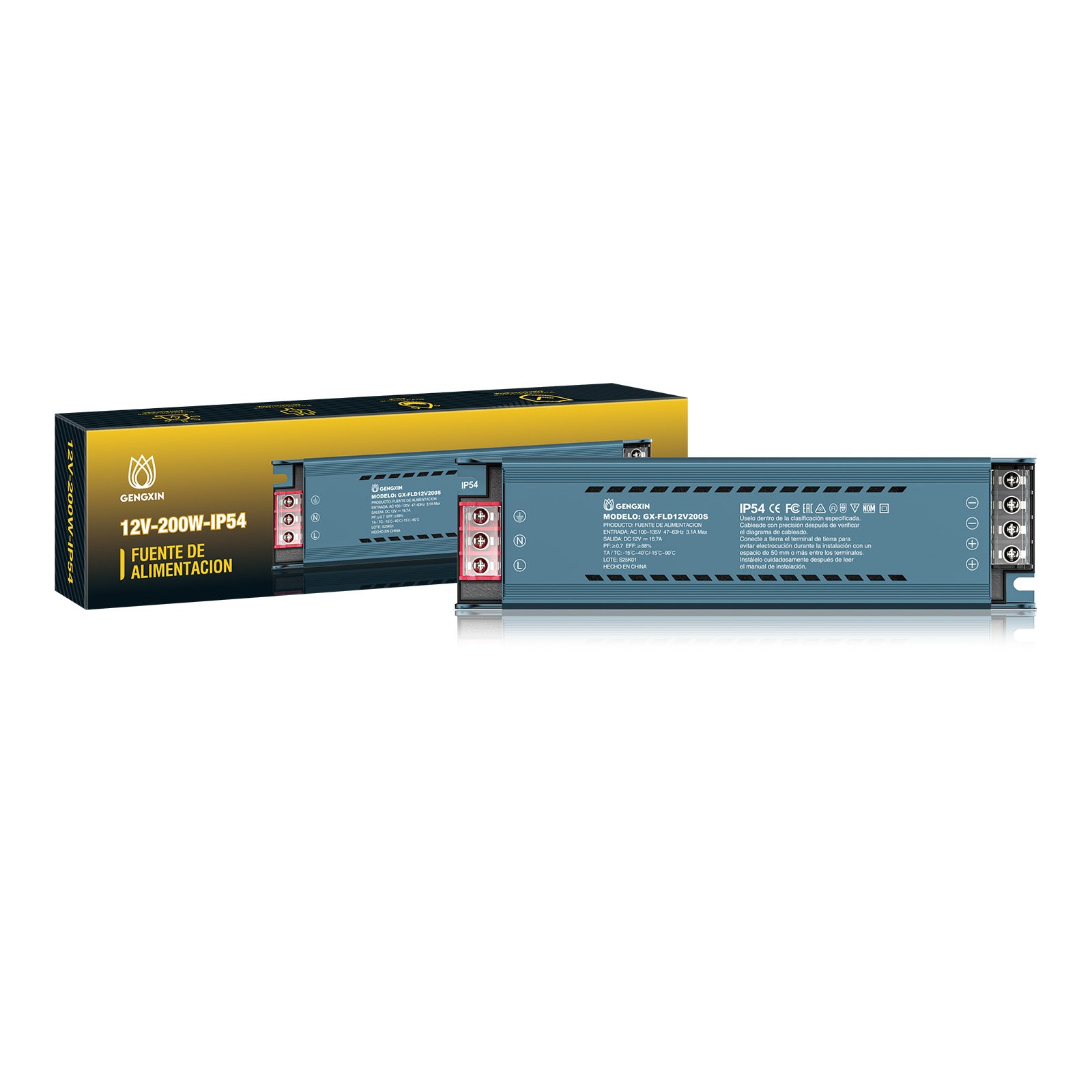 GENGXIN® Fuente Interior 12V 200W (Mitad De Silicona)