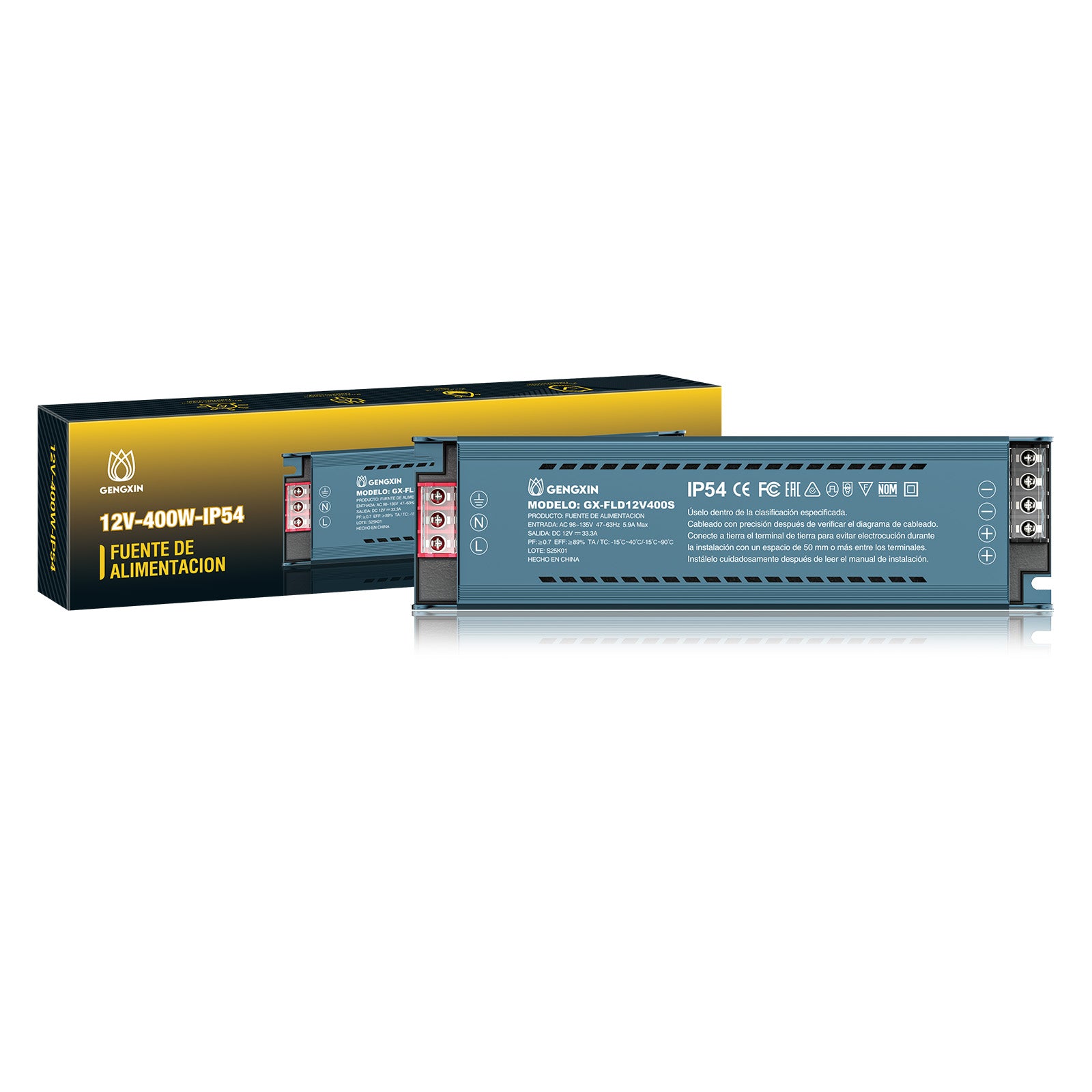 GENGXIN® Fuente Interior 12V 400W (Mitad De Silicona)