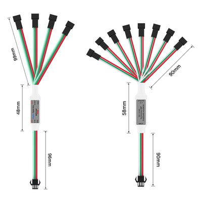 GENGXIN™ Controlador Tira de LED 1 a 8/6/4-Rayo