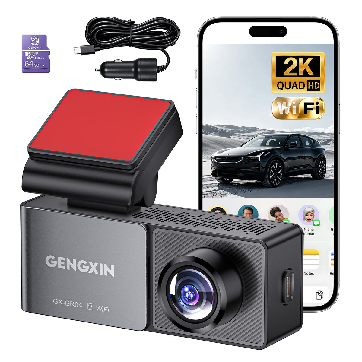GENGXIN® Grabadora Para Auto-GX-GR04- (Sólo para exhibición)