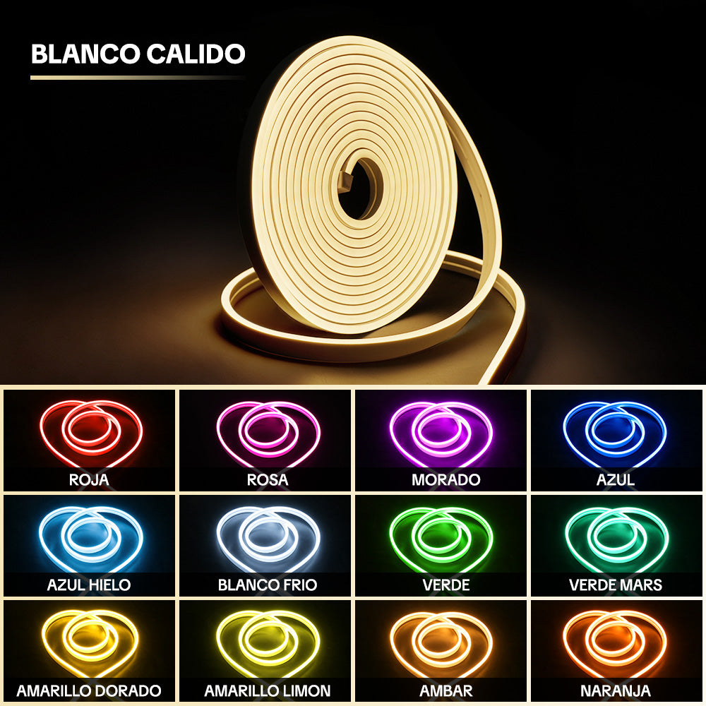 GENGXIN® Tira de LED Flex Neon 12V 2835/120P 10 mts