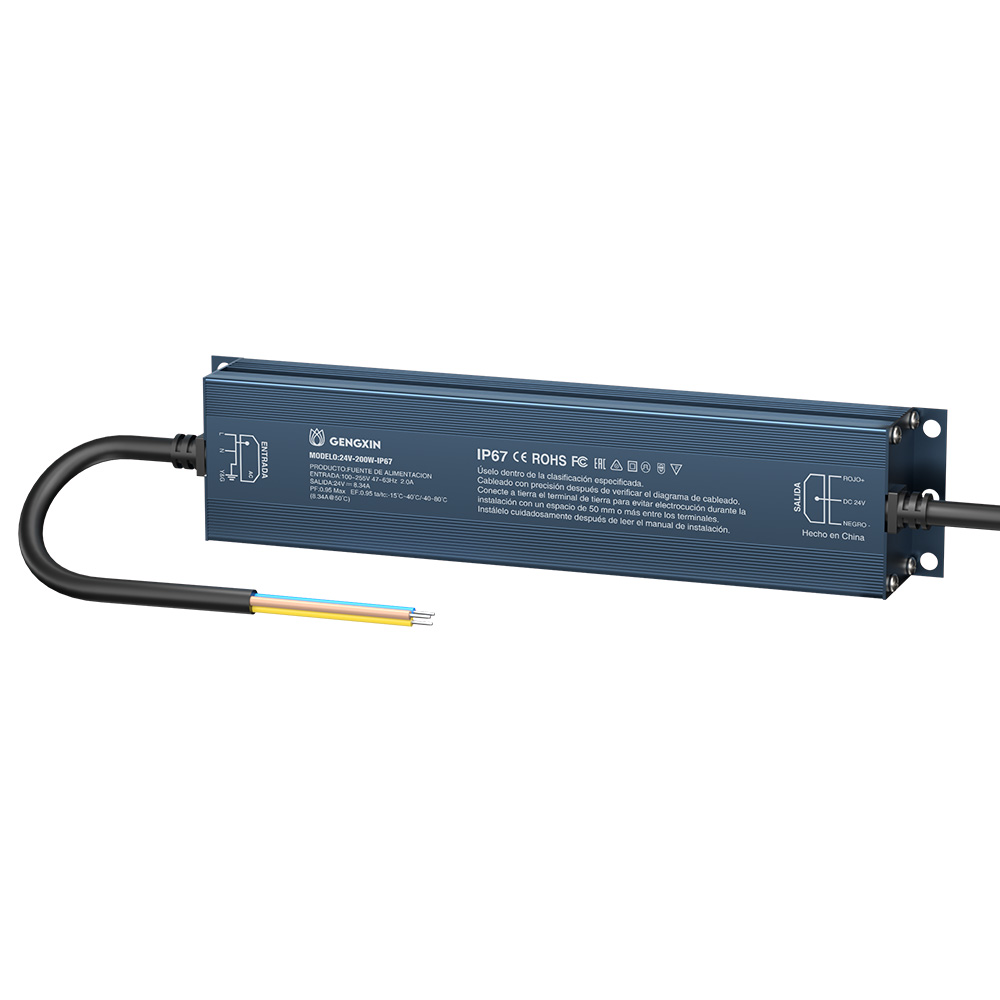 GENGXIN® Fuente Impermeable 24V 200W-IP67- 100~255V