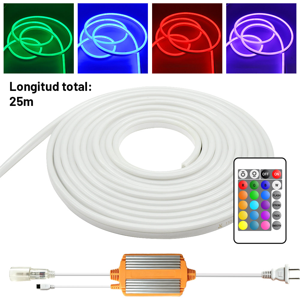 GENGXIN® Tira de LED Flex Neon RGB 110V 3838/72P 25Mts