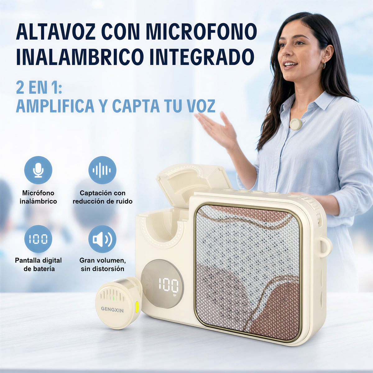GENGXIN® Bocina Inalambrica  GX-B12 - (Sólo para exhibición)